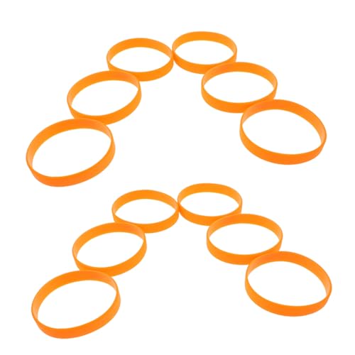 NUOBESTY 48 Stück Orange Silikon-armbänder Elastische Blank Sportarmbänder Sichtbare Identifikationsbänder für Konzert Team Party Unisex Strapazierfähig und Vielseitig von NUOBESTY