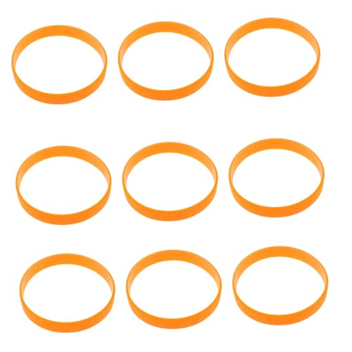 NUOBESTY 48 Stück Teiliges Orange Silikonarmbänder Stretchable Blank Armbänder Für Erwachsene Sportveranstaltungen Partyarmbänder Vielseitig Anpassbar Robust Und Komfortabel von NUOBESTY