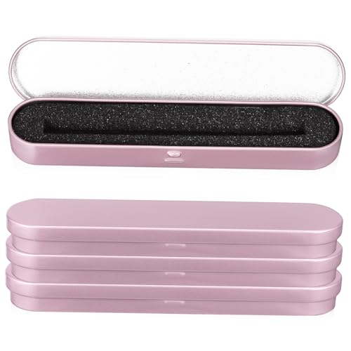 NUOBESTY 4Stücke Gefütterte Stiftetuis Rechteckige Stift Geschenkboxen Roségold Vielseitig für Schule und Büro Elegantes Design zur Aufbewahrung von Schreibwaren von NUOBESTY