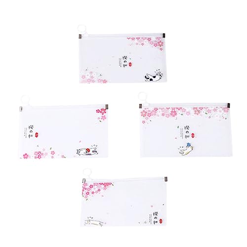 NUOBESTY 4stücke Schreibwarentasche Mit Versiegeltem Reißverschluss Maskenaufbewahrungstasche Aus Hochwertigem wasserdichte Kulturtasche Als Aktentasche Und Cartoon-Aufbewahrungstasche von NUOBESTY