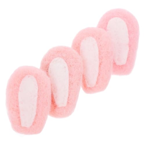 NUOBESTY 4stücke Häschenohren Aus Wollfilz Kaninchenohren Diy-bastelzubehör Dekorationen Diy-kopfschmuck Häschenohren Wollfilz von NUOBESTY