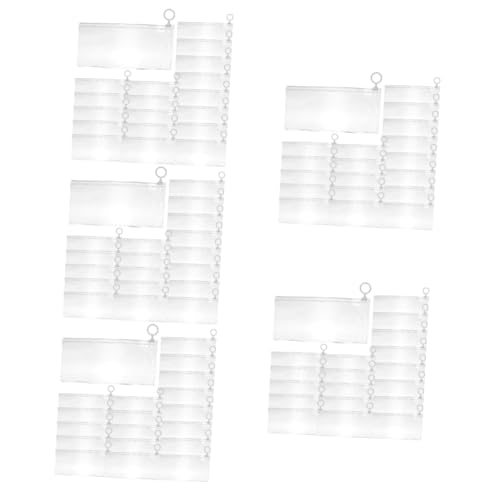 NUOBESTY 5 Sätze Teiliges Transparente Stiftetuis Mit Reißverschluss Leichte PVC Federmäppchen Klare Stiftaufbewahrungstaschen Kompakte Organizer Für Schreibwaren Und 20 Stück * 5 von NUOBESTY