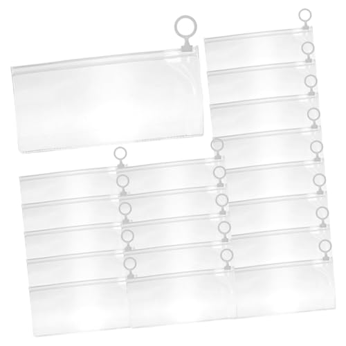 NUOBESTY 50stücke Transparente Reißverschluss-stiftetui Wiederverwendbare Aufbewahrungstaschen Für Schulsachen Große Kapazität Leicht Und Multifunktional Für Schule Und Kosmetik von NUOBESTY