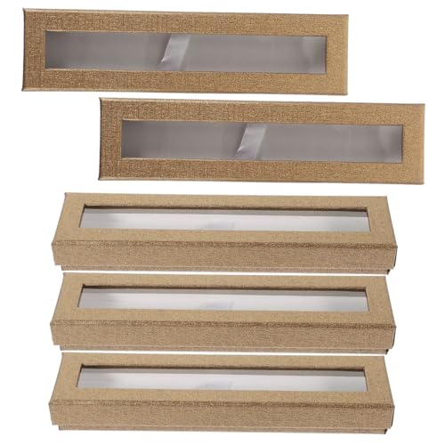 NUOBESTY 5stücke Teiliges Kugelschreiber Etui Geschenkbox Mit Sichtfenster Dekorative Stifteverpackung Aus Robustem Papier Für Schule Und Büro Für Familie Und Bekannte von NUOBESTY