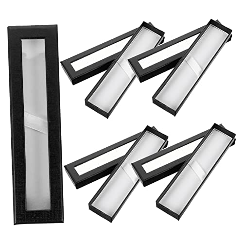 NUOBESTY 5Er-Box Himmel und Erde Cover Federmäppchen nachfüllbarer Stift tragbarer Stift-Organizer Storage Boxes aufbwahrungs-Box Stift Geschenkboxen leer Stift-Organizer-Etui Papier Black von NUOBESTY