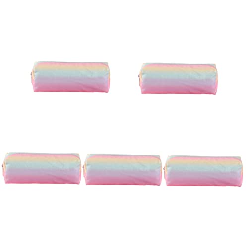 NUOBESTY 5St kleines Federmäppchen Make-up-Taschen-Organizer Kugelschreiber Bleistift Glitzerstifte schreibwaren Organizer Pen Pouch Stift-Bleistift-Tasche Student Federmäppchen Grüßer Rosa von NUOBESTY