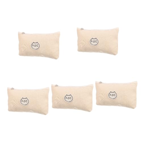 NUOBESTY 5st Federmäppchen Griff Tasche Deckel Besonders Gefüllt USB Kreidebeutel Halter Stiftorganisator Großer Bleistift-Organizer Lagerzubehör Bleistiftbeutel Groß Segeltuch von NUOBESTY