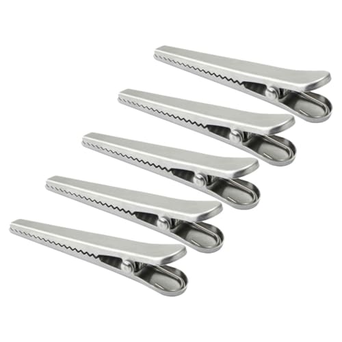 NUOBESTY 5stücke Alligator Clips Multifunktionale Lebensmittelverschlussklammern Für Snacks Brot Und Kaffeetüten Und Langlebige Beutelverschlüsse Für Küche Und Büro von NUOBESTY