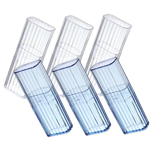 NUOBESTY 6 Stück Praktische Teiliges Aufbewahrungsbox Transparente Reisebox für Wattestäbchen Kosmetikpads und Kleine Schmuckstücke für Unterwegs Aufbewahrung von Alltagsgegenständen von NUOBESTY