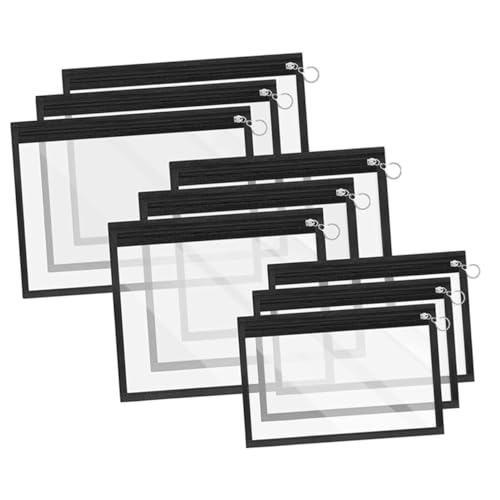 NUOBESTY PVC-stiftetasche Reise-federmäppchen Reißverschluss Kratzfeste Stifteetuis Mehrzwecktaschen Schreibwaren von NUOBESTY