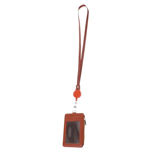 NUOBESTY Ausweishülle Aus Leder Mit Abnehmbarem Schlüsselband Und Drehbarem Für Ausweise Und Abzeichen von NUOBESTY