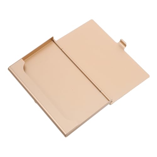 NUOBESTY Aluminiumlegierung Business Card Holder Tragbarer Kartenhalter Organizer Box Für Büro Und Schreibtisch Sicherer Kreditkartenetui Mit Robustem Verschluss In Champagnerfarbe NUOBESTY Aluminiumlegierung Business Card Holder Tragbarer Kartenhalter Organizer Box Für Büro Und Schreibtisch Sicherer Kreditkartenetui Mit Robustem Verschluss In Champagnerfarbe von NUOBESTY