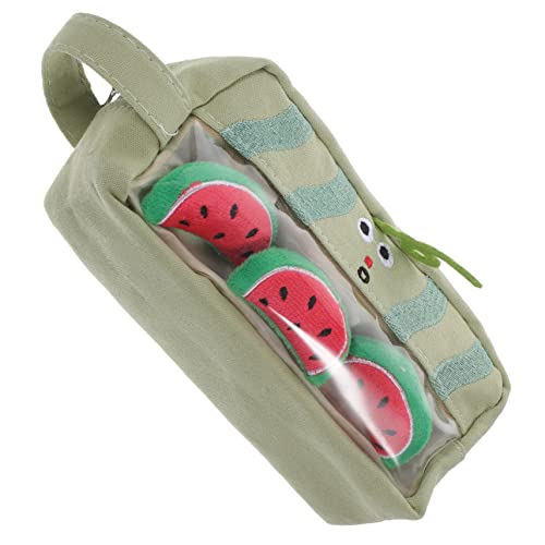 NUOBESTY Süßes Federmäppchen für Kinder Große Bleistift Organizer Cartoon Make Up Pinsel Tasche Tragbare Schreibwaren Tasche aus Canvas für Schule und Reisen von NUOBESTY