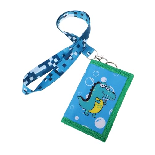NUOBESTY Cartoon Geldbörse für Dreifach Gefaltet mit Abnehmbarem Lanyard und Gürtelschlaufe Sicheres Reißverschluss Design für Jungen und Mädchen Ansprechend mit Lustigen Grafiken von NUOBESTY