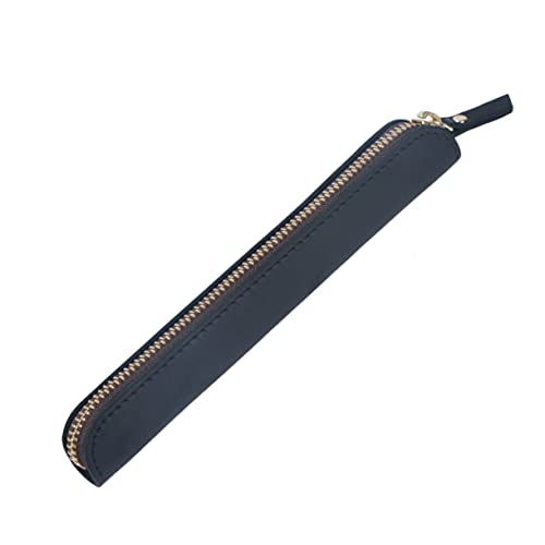 NUOBESTY Stiftetui federmäppchen Pen Pouch Pencil case Black stiftetasche stifttasche Bleistifthalter aus Leder Lederbeutel Vintage Geldbörse Leder Geldbörse Mini Stiftebox Fräulein von NUOBESTY