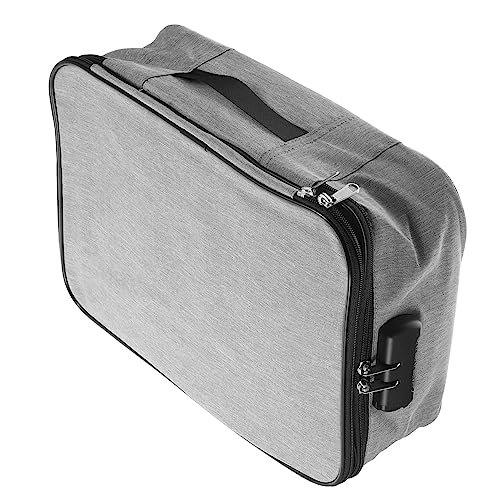 NUOBESTY Faltbare Dokumentenaufbewahrungstasche Mit Schloss wasserdichte Feuerfeste Mehrschichtige Box Für Unterlagen Für Büro Schule Und Reisen Mit Doppelreißverschluss von NUOBESTY