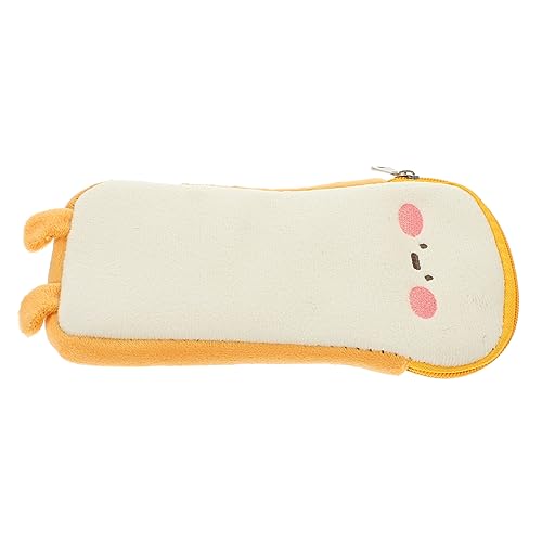 NUOBESTY Tragbare Bleistifttasche Toastbrot, Lustiges Kawaii-briefpapiertasche Entzückende Federtasche Mäppchen Lebensmittel-bleistiftbeutel Schmücken Schüler Plüsch Hohe Kapazität von NUOBESTY