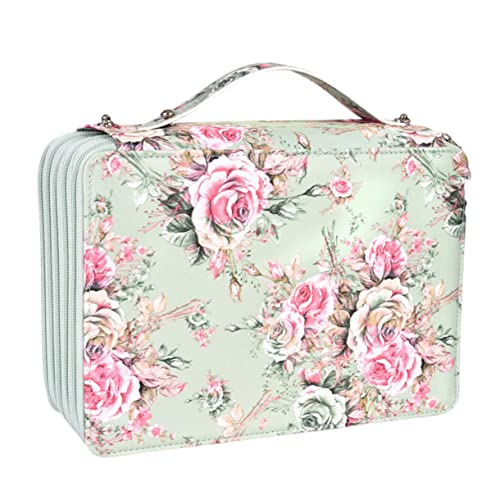 NUOBESTY Elegante Bleistift-Aufbewahrungstasche Mit Rosenmuster Große Stiftbox Für Die Bleistiftorganisation von NUOBESTY