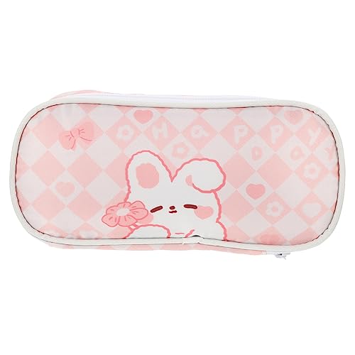 NUOBESTY Schachbrett-Etui Niedliche Tasche Großes Etui Etui Für Kratzfestes Stiftetui Farbiges Box-Etui Großes Polyester-Rosa Bezaubernde Stifttasche Einfach von NUOBESTY