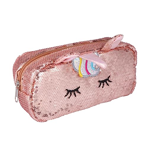 NUOBESTY Glitzertasche Für Schreibwaren Süßes Federmäppchen Mit Pailletten Multifunktionale Bleistifttasche Für Die Schule Zufällige Farbe von NUOBESTY