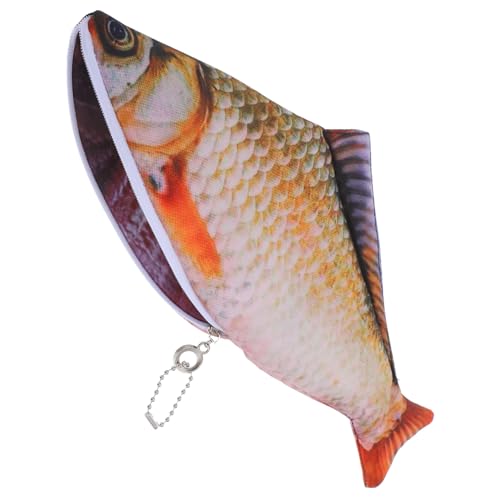NUOBESTY Fischförmiger Federmäppchen Für Kreative Schüler Multifunktionale Stifttasche Als Kosmetiktasche Oder Geldbörse Robustes Design Aus Zipperverschluss Für Einfachen Zugriff Und von NUOBESTY