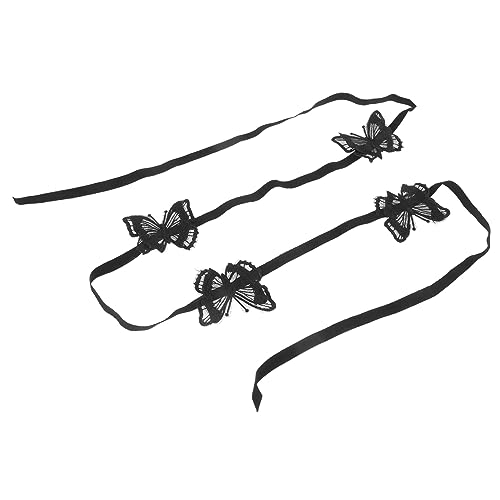 NUOBESTY Gothic Schwarze Handkette mit Filigranen Schmetterlingsornamenten Verstellbare Armschmuckkette für Damen Stilvolle Handkette für Sommer und Festliche Anlässe von NUOBESTY