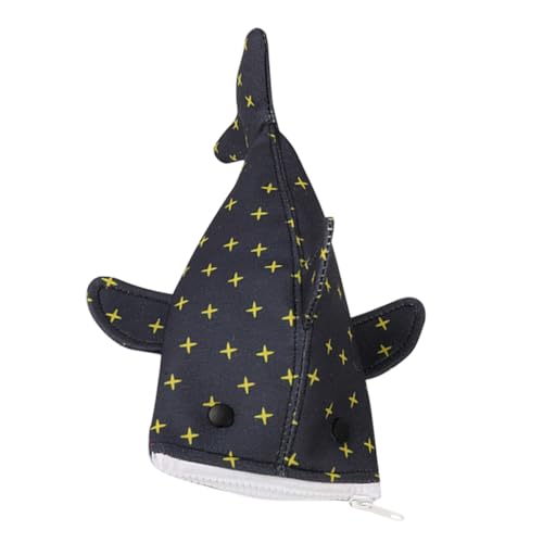 NUOBESTY Große Kapazität Shark Pencil Holder mit Lustigem Meeres-Tier-Design und Sternmuster Strapazierfähiges Vielseitiges Federmäppchen für Schule Kosmetik und Reise Robuster Organizer von NUOBESTY