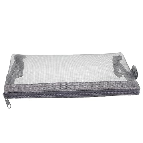 NUOBESTY Große Transparente Stifttasche mit Mesh Einsatz Vielseitige Federtasche zur Aufbewahrung von Schreibwaren Großer Organizer für Stifte Lineal Radiergummi Praktischer von NUOBESTY