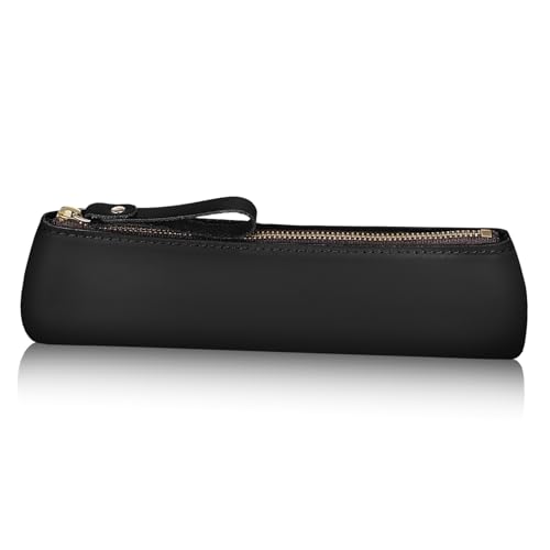 NUOBESTY Federmäppchen Aus Leder Kleines Federmäppchen Mit Stifthalter Schmale Markertasche Für Reisen Und Klassenzimmer von NUOBESTY