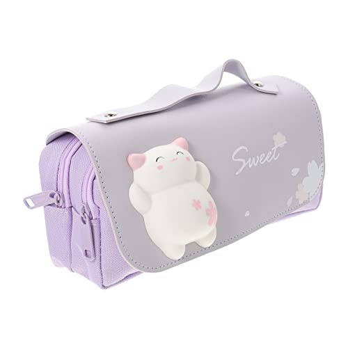 NUOBESTY Hübsches Federmäppchen Federmäppchen Für Mädchen Tragbare Stifttasche Stilvolle Tasche Mit Reißverschluss-Design von NUOBESTY