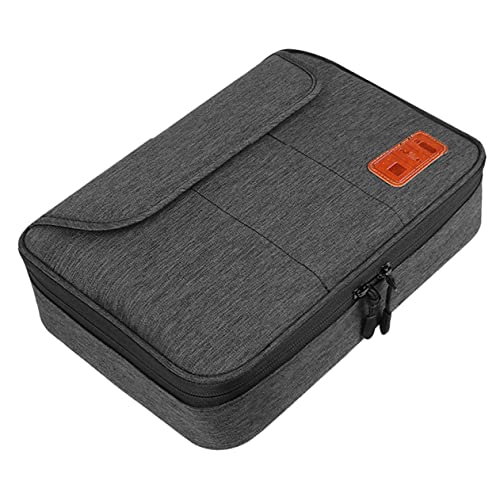 NUOBESTY Kabel-Organizer-Tasche Doppellagig Reisen Elektronische Organizer-Tasche Kabelhülle Polyester Schmal Handytaschen Datentasche Reißverschlusstasche Tablets von NUOBESTY
