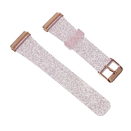 NUOBESTY Kompatibles Silikon Armband Glitzerndes Verstellbares Ersatzband Komfortables Schmuck Uhrenarmband für Damen Herren bei Arbeit Party und Reisen von NUOBESTY