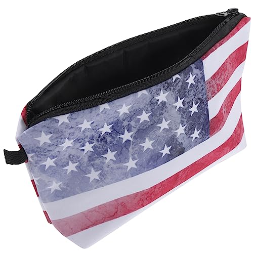 NUOBESTY Platzsparendes Federmäppchen Mit Amerikanischer Flagge Multifunktionale Make-up-Tasche Zur Sauberen Stiftaufbewahrung Für Schreibwaren von NUOBESTY