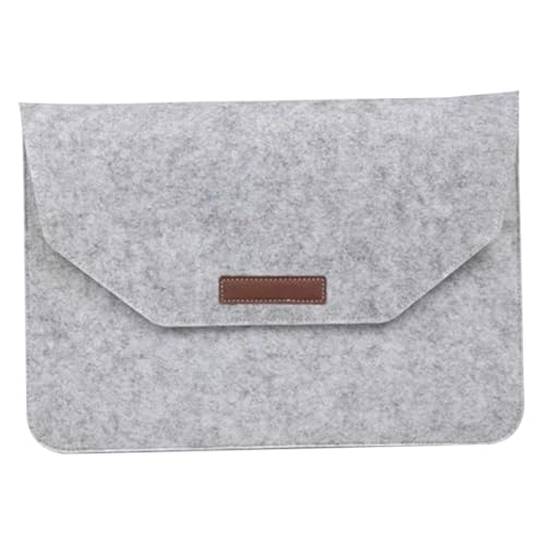 NUOBESTY Laptoptasche Filz Leichtgrau Weich Gepolstert Stoßfest Notebook Schutzhülle Tragbar Organizer Für Arbeit Schule Alltag von NUOBESTY