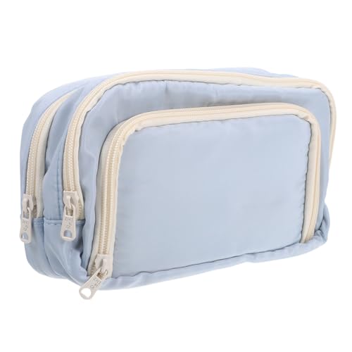 NUOBESTY Mäppchen Einfache Schreibwarentasche Schullieferungen Bleistiftkoffer Kinderstiftfall Zeichnen Von Bleistiftkoffer Schreibbeutel Stellvertretender Stiftbeutel Himmelblau Polyester von NUOBESTY