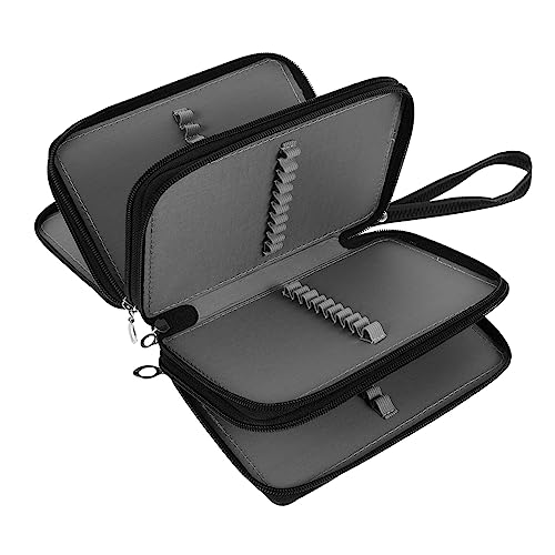 NUOBESTY Lagige Bleistifttasche Mit Reißverschluss Aufbewahrungstasche Aus Pu Organizer Für Stifte Und Schreibwaren Großzügige Kapazität Für Schule Und Büro von NUOBESTY