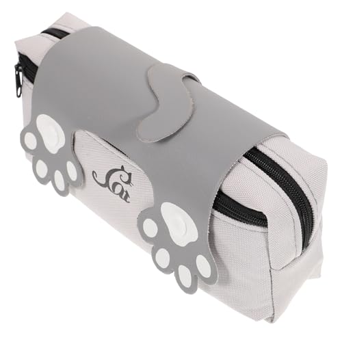 NUOBESTY Stylisches Katzen-mäppchen Canvas Und Federmäppchen Für Schule Und Büro Stiftschutztasche Mit Reißverschluss Zufällige Farben von NUOBESTY