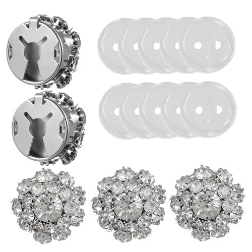 NUOBESTY Manschettenknöpfe Aus Metall Mit Strass-blumen-design Für Herren Passend Für Businesshemden Und Smoking Inklusive Geschenkbox von NUOBESTY