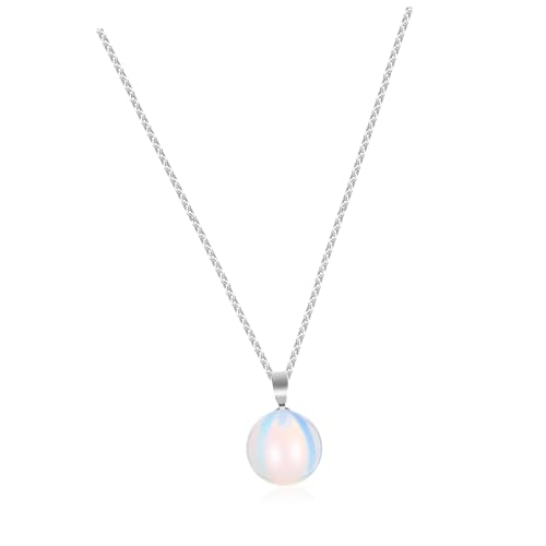 NUOBESTY Moonstone Halskette für Damen Eleganter Anhänger mit Wunderschönem Mondstein Robustes Design Minimalistischer Stil als Farbe von NUOBESTY