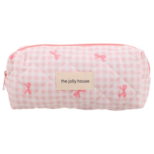 NUOBESTY Niedliches Federmäppchen für Mädchen, große Kapazität, Schul-Schreibwarentasche mit Schleifen-Akzent, hübscher Organizer für Teenager und Unterrichtsmaterialien von NUOBESTY