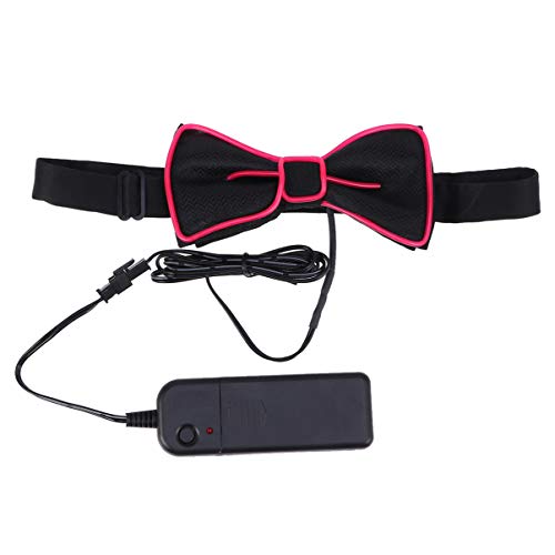 NUOBESTY Partei blinkende Fliege führte leuchtende Krawatte Nachtleben leuchtende Fliege Bar Karneval Party Leistung Krawatte (pink) von NUOBESTY