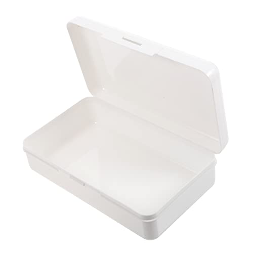 NUOBESTY Plastik Federmäppchen mit Sicherem Klickverschluss Stapelbar Geräumige Aufbewahrungsbox für Stifte und Schulbedarf Robustes Schreibwarenetui für Schüler und Bürogebrauch Weiß von NUOBESTY