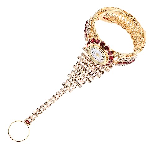 NUOBESTY Damen Armband Uhr mit Strassring Elegantes Schmuckarmband und Langlebig Verarbeitung für von NUOBESTY