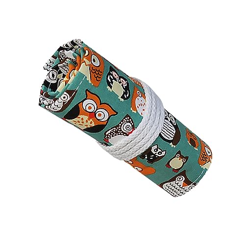 NUOBESTY Rollen Mäppchen Cartoon Stift Fall Tierstifttasche Schreibwaren Veranstalter Roll Pen Organizer Reisestift Veranstalter Rolltasche Schüler Bettwäsche Aus Baumwolle Bleistift von NUOBESTY