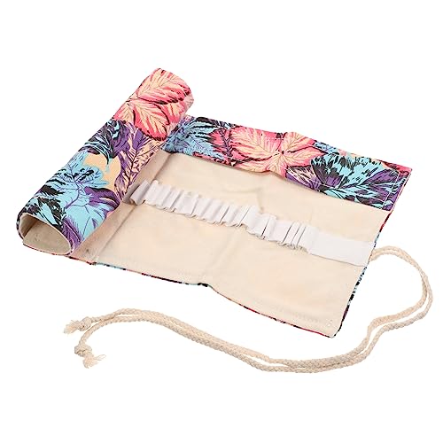 NUOBESTY Rollen Mäppchen rollboxen große federtasche Stifttasche für Zeichner stifte Halterung Stiftrolle pro Fall Zinn Farbstift-Organizer -Bleistift-Organizer Segeltuch Colorful von NUOBESTY