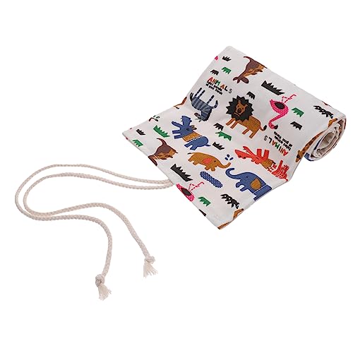 NUOBESTY Tragbare Pinseltasche Canvas-rollstifttasche Mit Rolltasche Und Stilvoll Für Künstlerbedarf von NUOBESTY