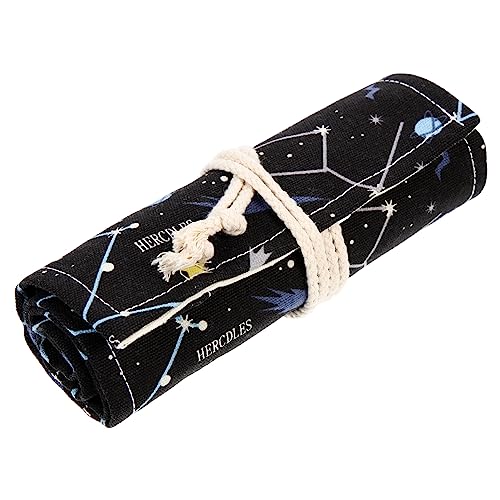 NUOBESTY Rollos aus Segeltuch Bleistift Tasche für Zeichenstifte Aufbewahrungstasche für Pinsel Halter Stift aufbewahrung stifte Box Buntstiftträger Federtasche mit großem Fassungsvermögen von NUOBESTY
