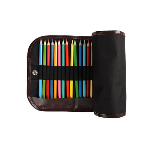 NUOBESTY Rollup Bleistiftetui Mit Fächern Praktische Aufbewahrungstasche Für Aquarellstifte Aus Waschbarem Canvas Schwarz NUOBESTY Rollup Bleistiftetui Mit Fächern Praktische Aufbewahrungstasche Für Aquarellstifte Aus Waschbarem Canvas Schwarz von NUOBESTY