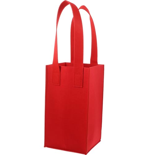 NUOBESTY Weinflaschen-Aufbewahrungstasche Aus Filz Tragbare Tüte Für Weinflaschen Mit Griffdesign Langlebig Und Robust Passend Für Rotweinflaschen Für Weihnachten Partys Und Besuche von NUOBESTY