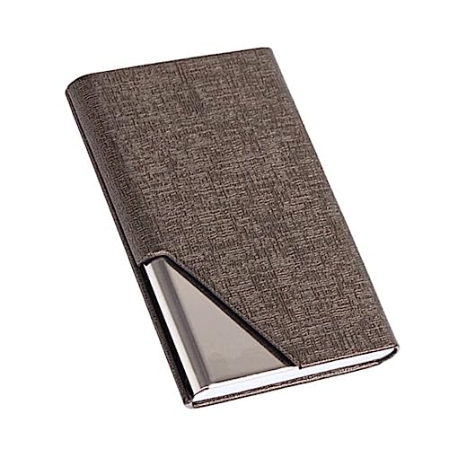 NUOBESTY Namensträger schmale Geldbörse für Frauen Gasthalter Schlanke Herren-Geldbörse kreditkartenhalter Credit Card Holder Geschäftsfall Business-Halter Leder Aluminiumlegierung Geschenk von NUOBESTY